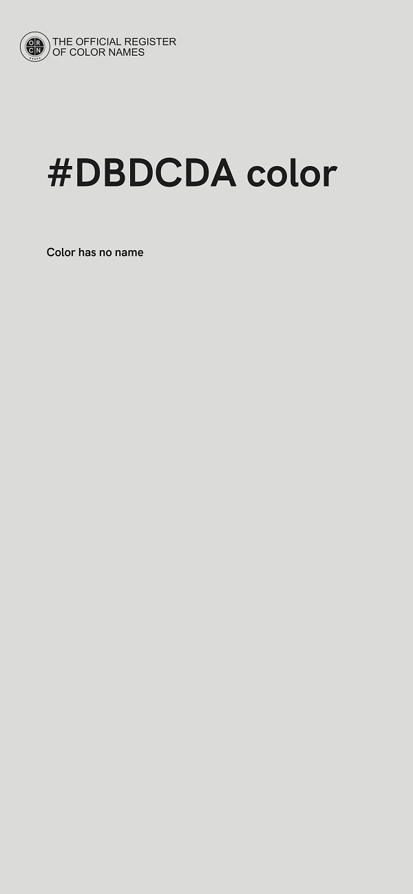 #DBDCDA color image