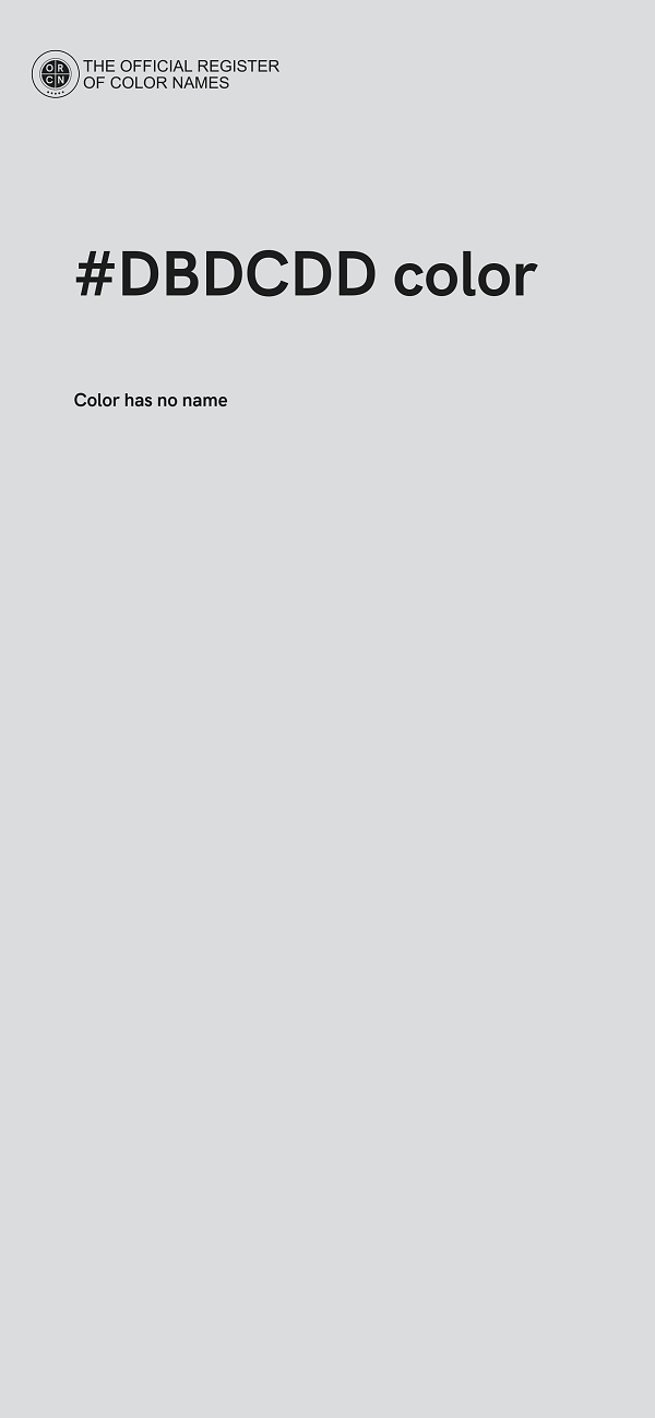 #DBDCDD color image