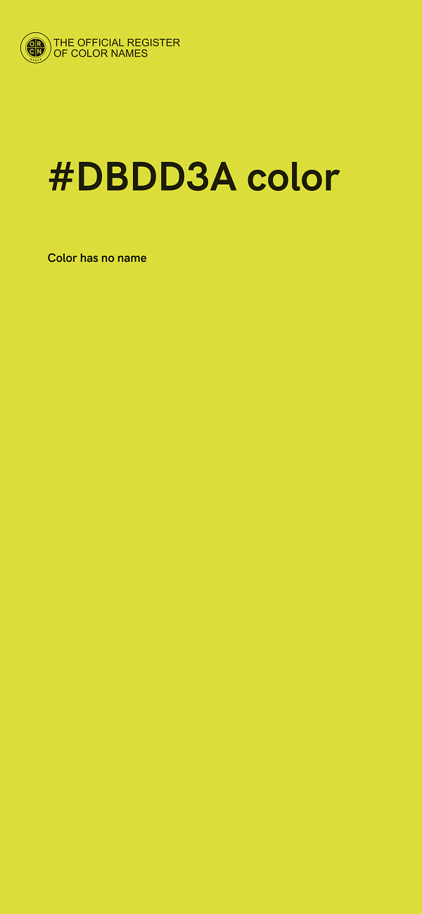#DBDD3A color image