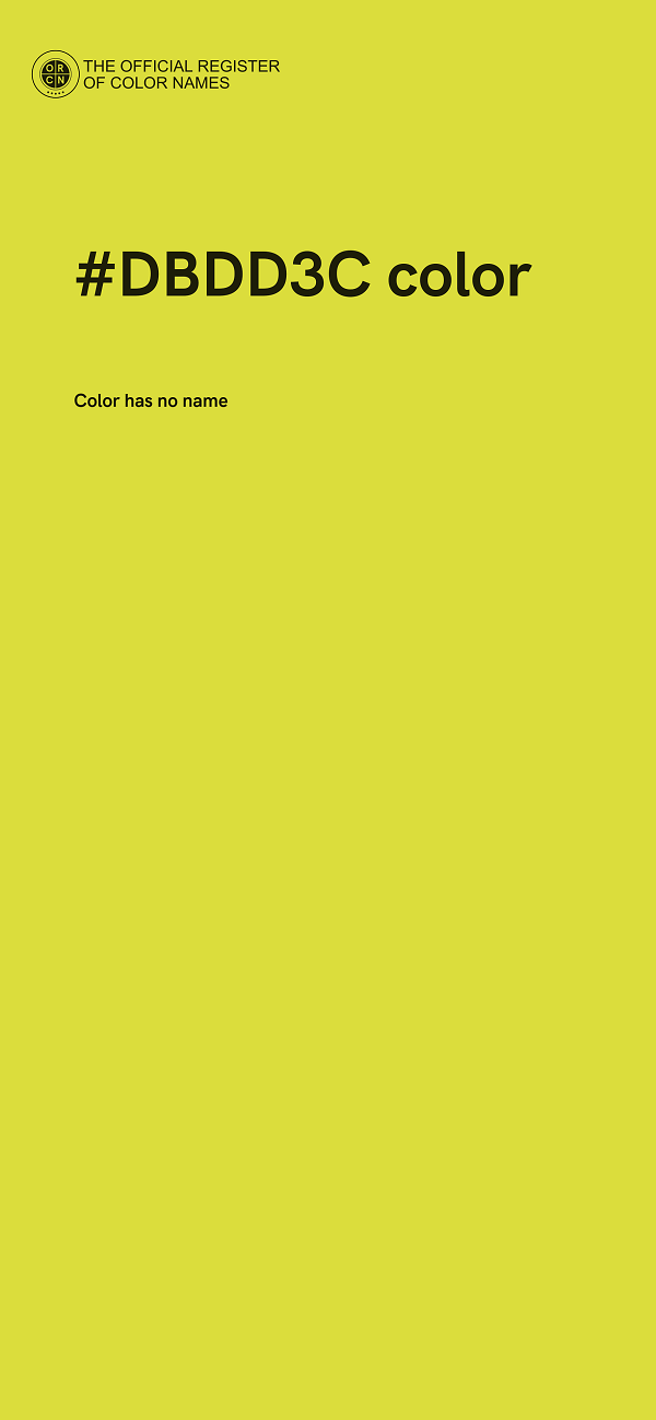 #DBDD3C color image