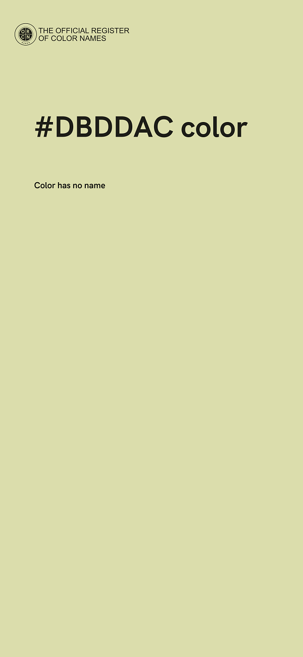 #DBDDAC color image