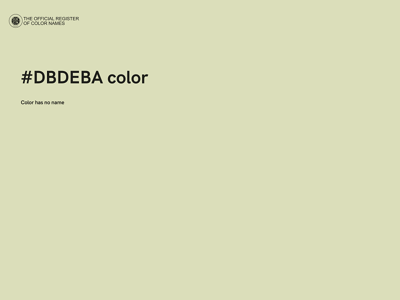 #DBDEBA color image