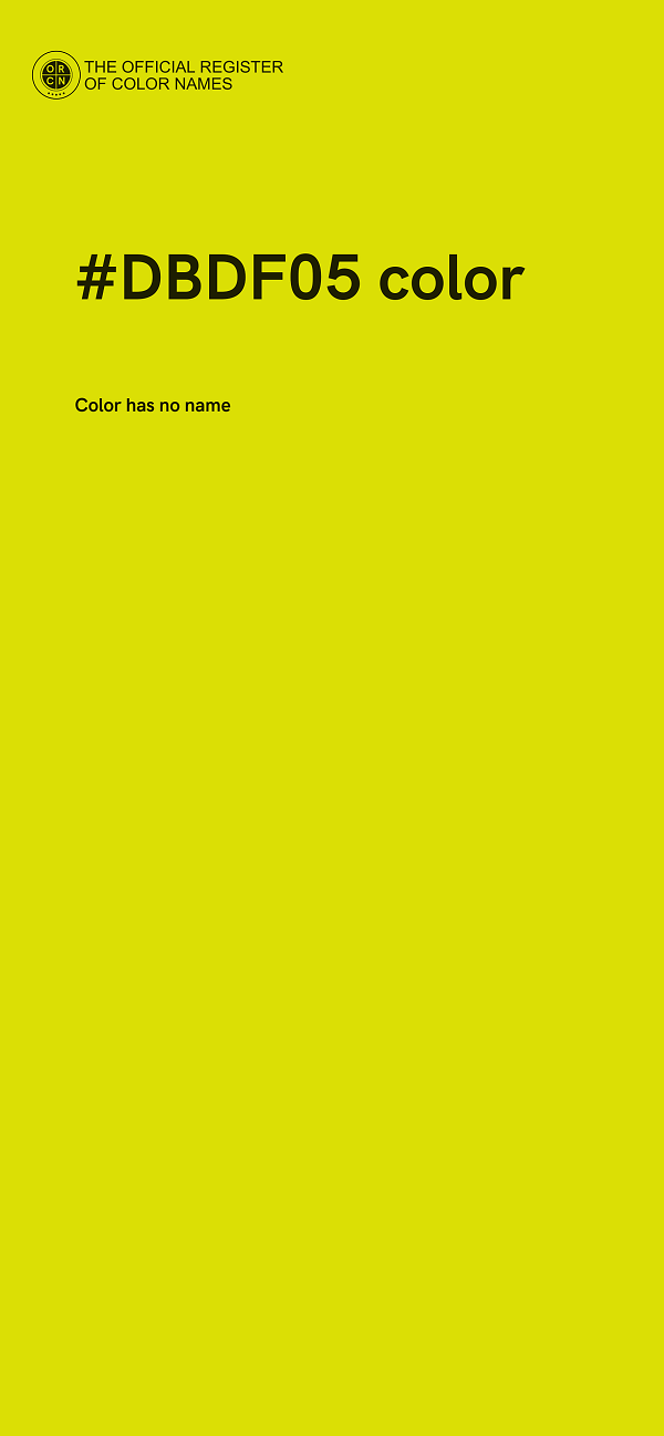 #DBDF05 color image