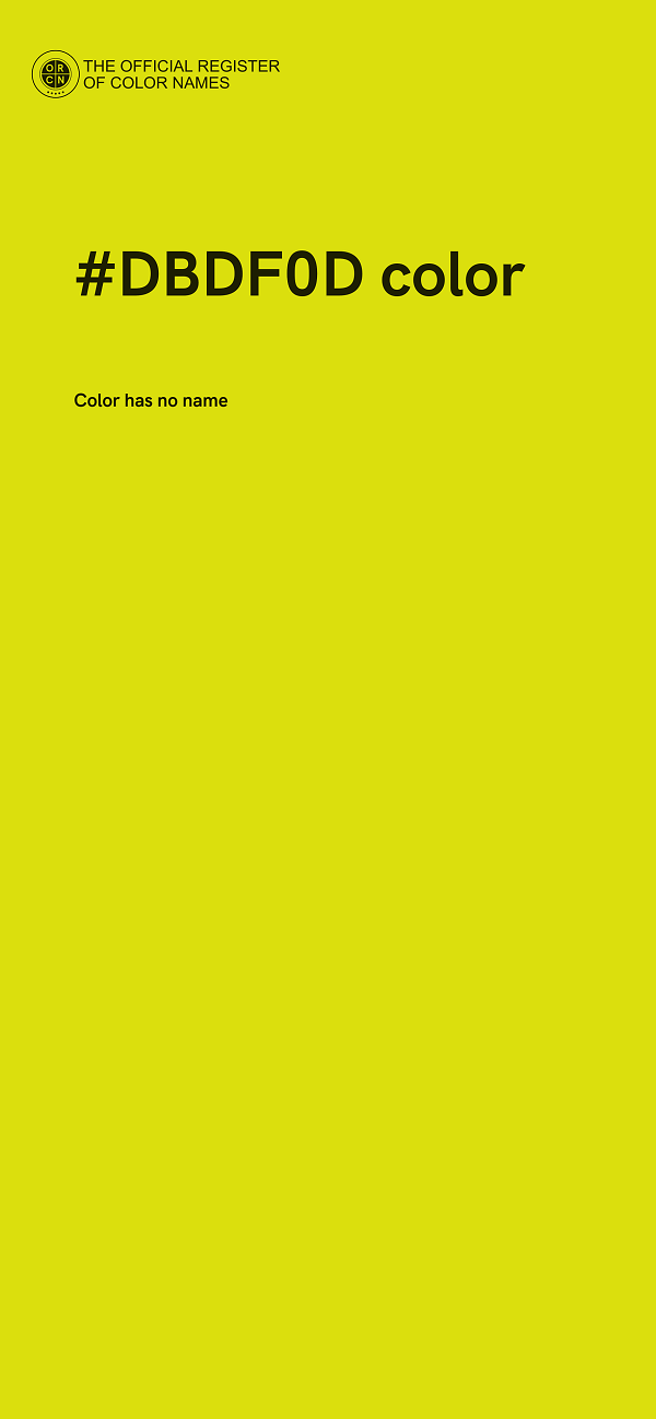 #DBDF0D color image