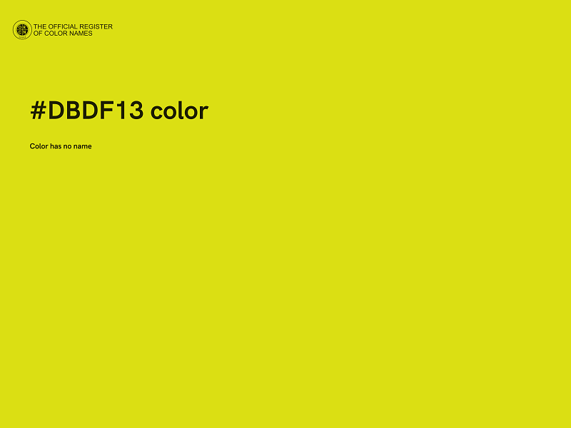 #DBDF13 color image