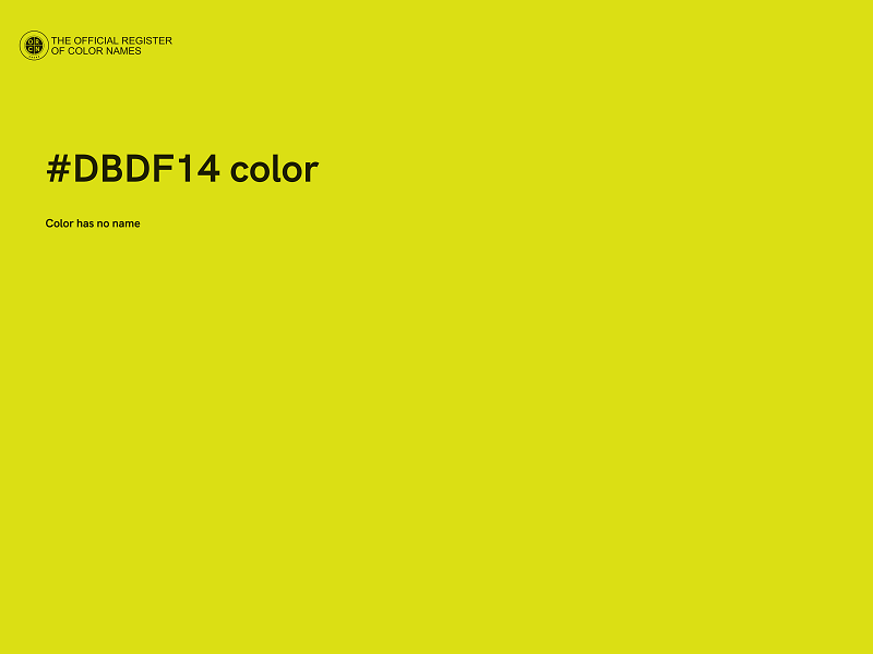 #DBDF14 color image