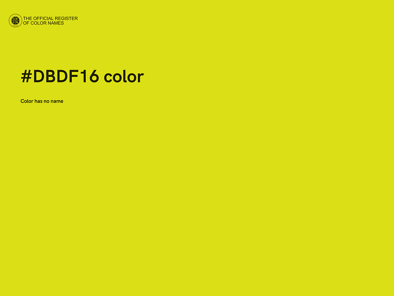 #DBDF16 color image