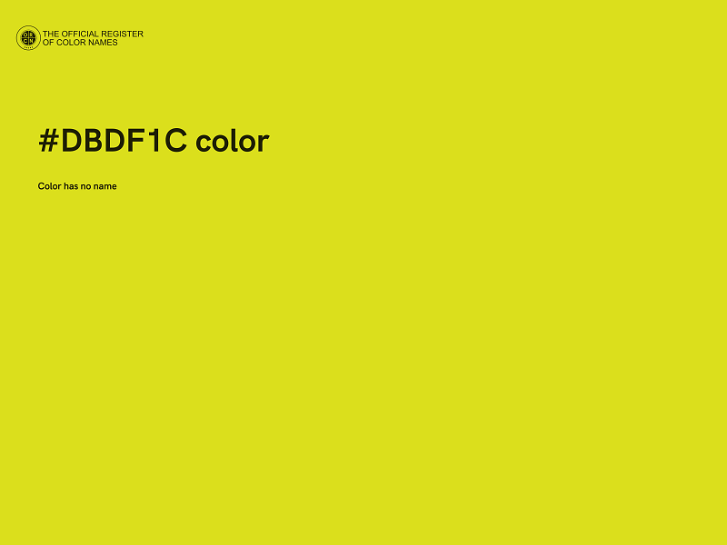#DBDF1C color image