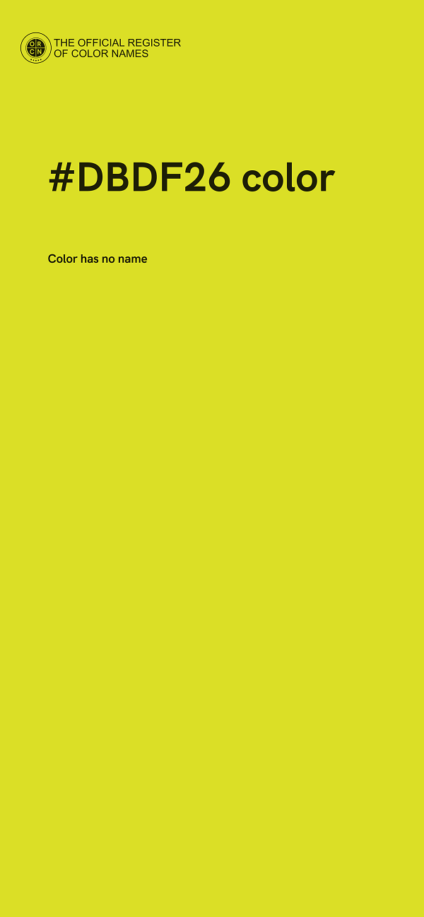 #DBDF26 color image