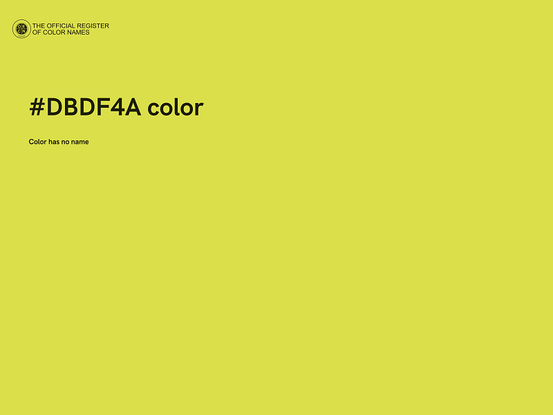 #DBDF4A color image