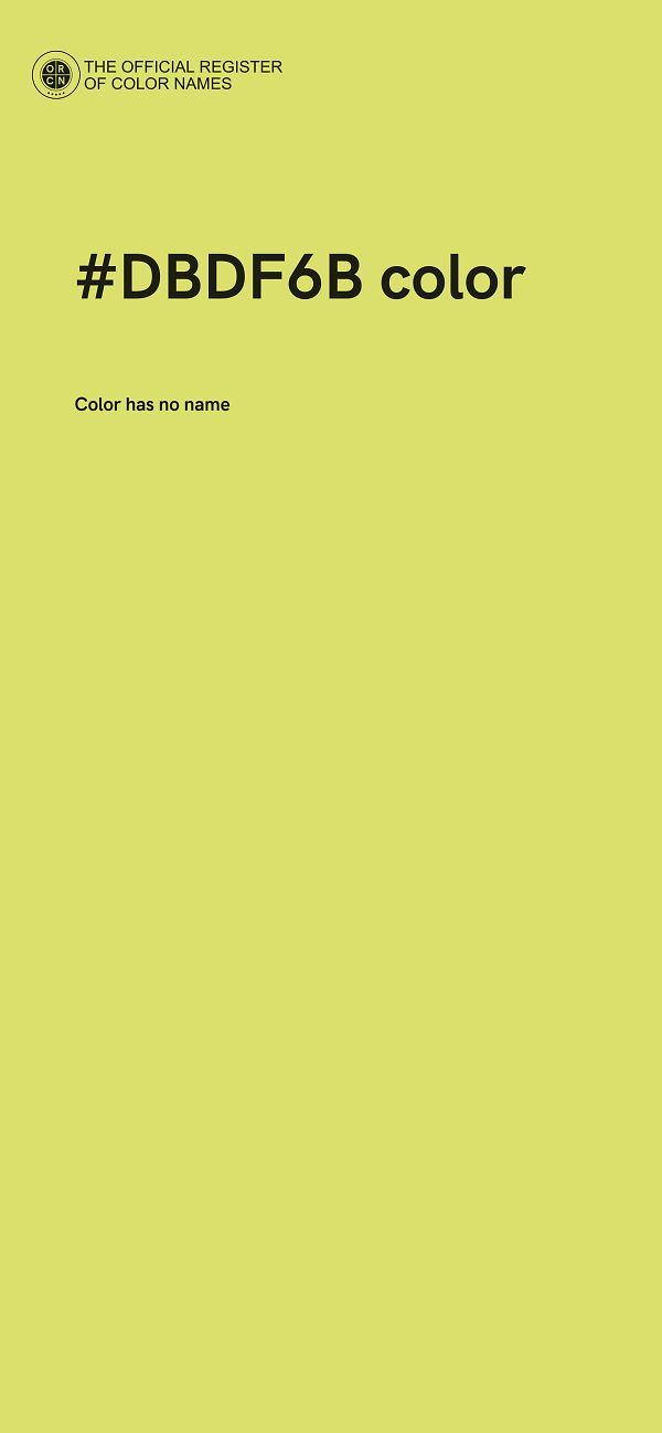 #DBDF6B color image
