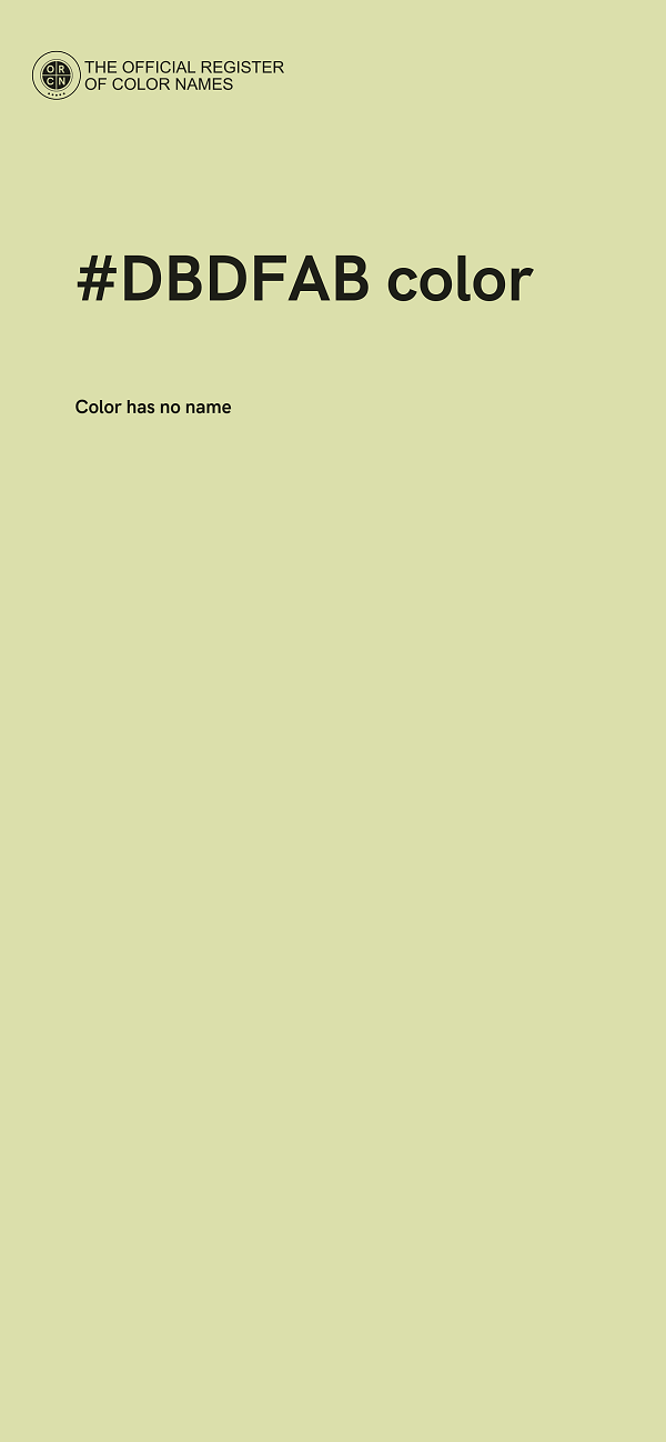 #DBDFAB color image