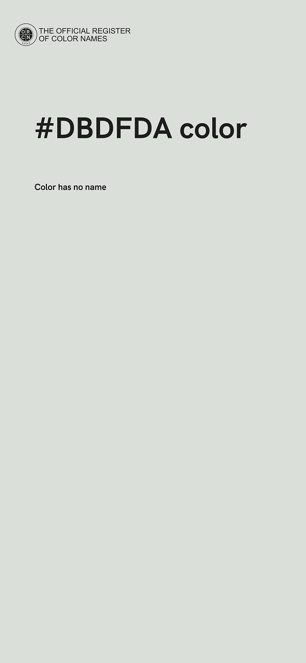 #DBDFDA color image