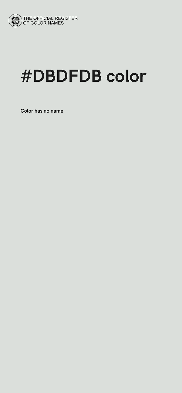 #DBDFDB color image