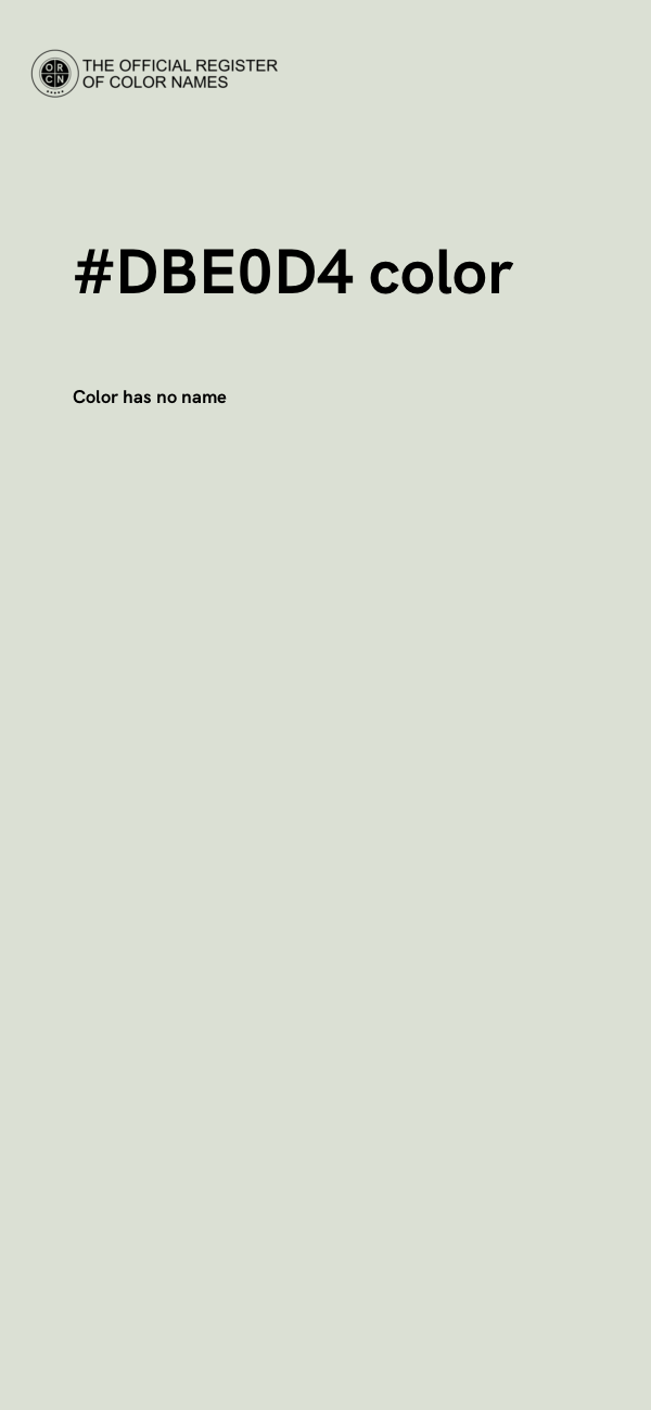 #DBE0D4 color image
