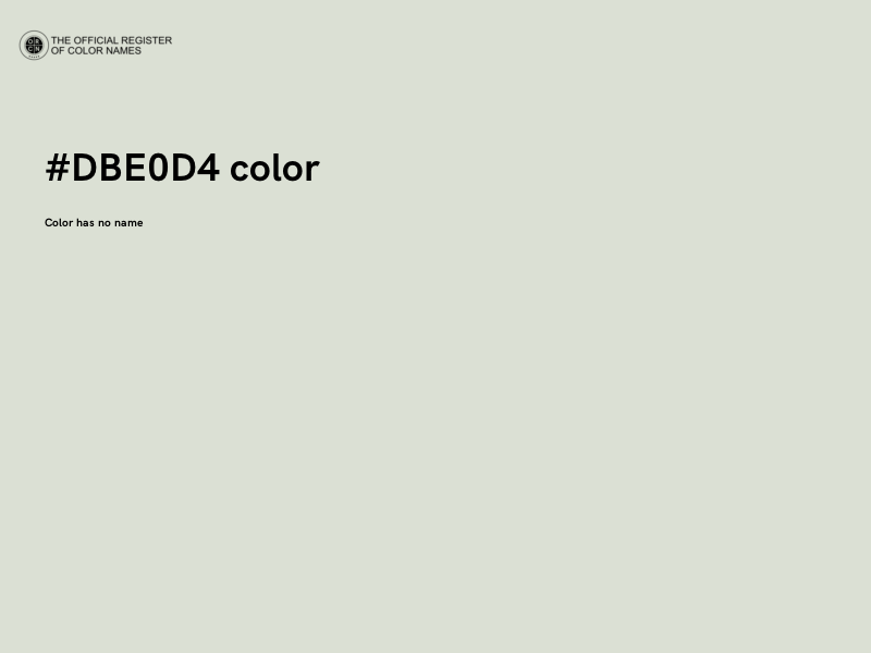 #DBE0D4 color image