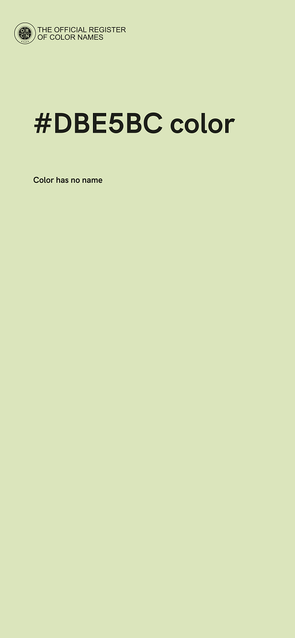 #DBE5BC color image