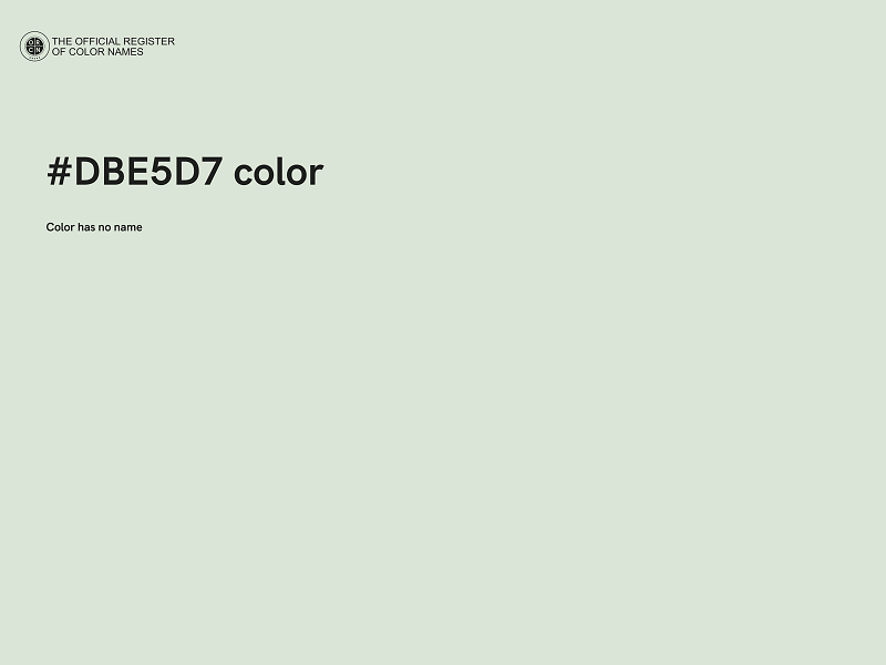 #DBE5D7 color image