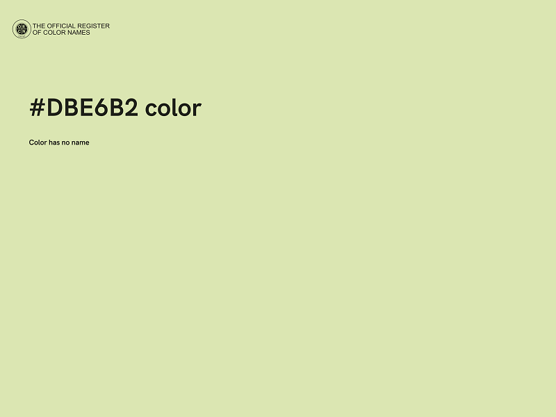 #DBE6B2 color image