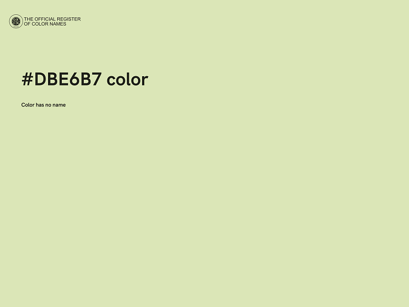 #DBE6B7 color image
