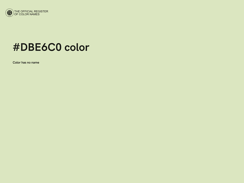 #DBE6C0 color image