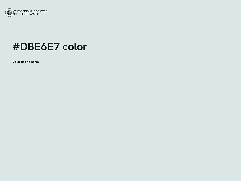 #DBE6E7 color image