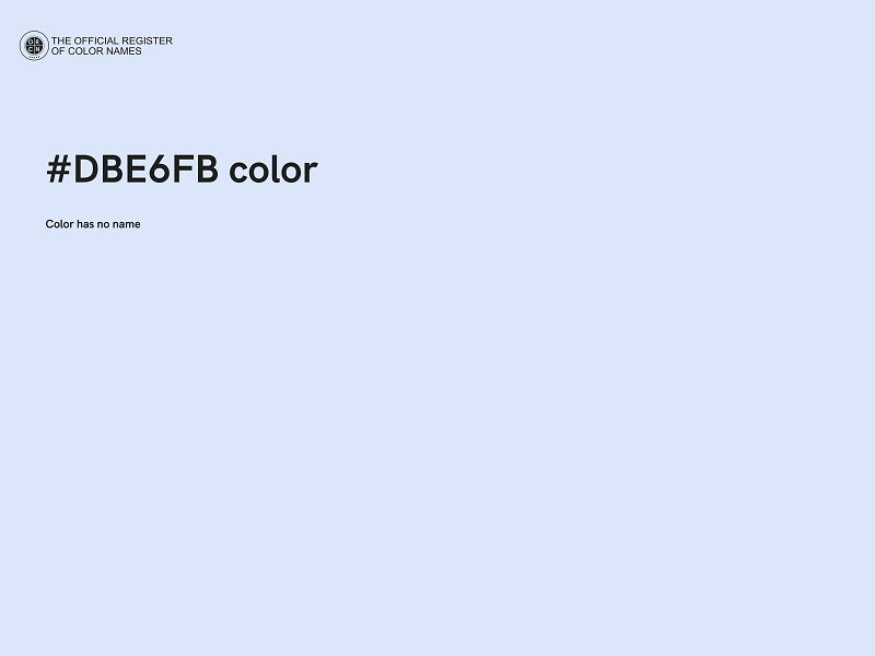 #DBE6FB color image