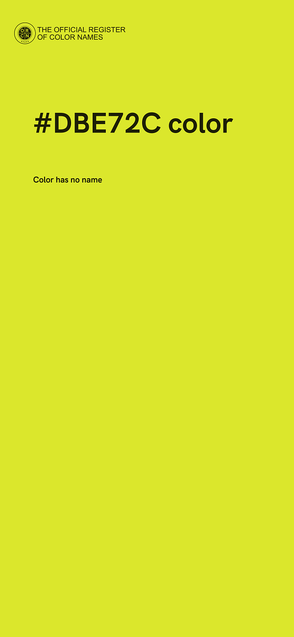 #DBE72C color image