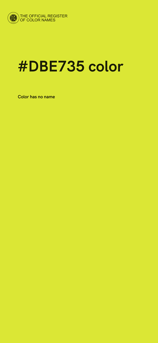 #DBE735 color image