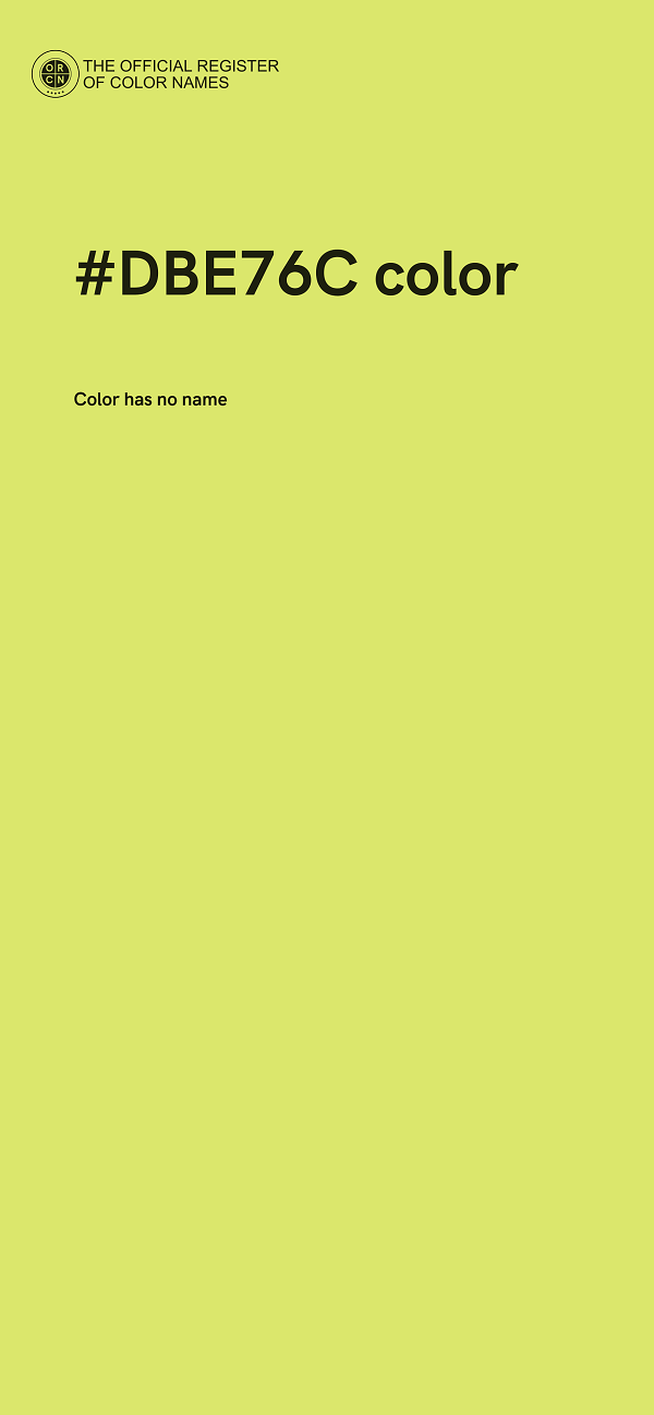 #DBE76C color image