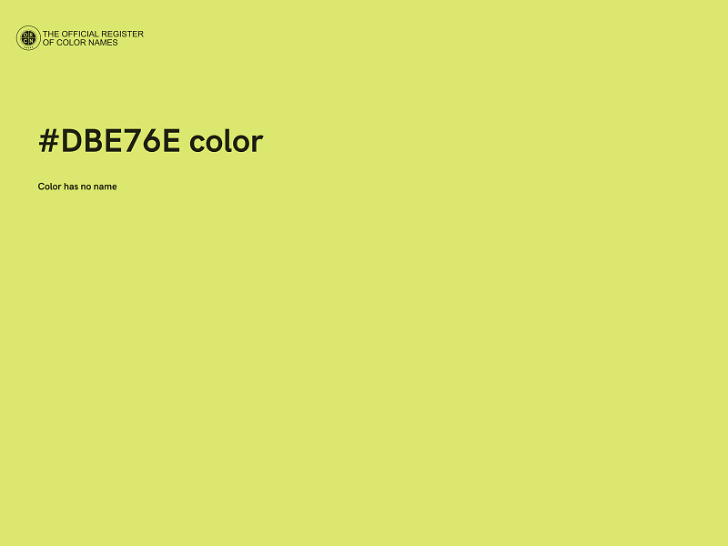 #DBE76E color image