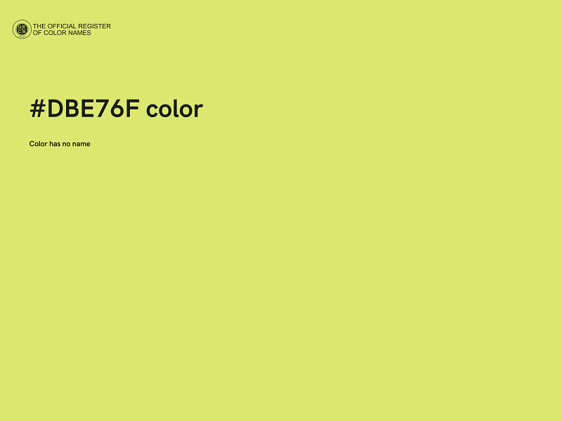 #DBE76F color image