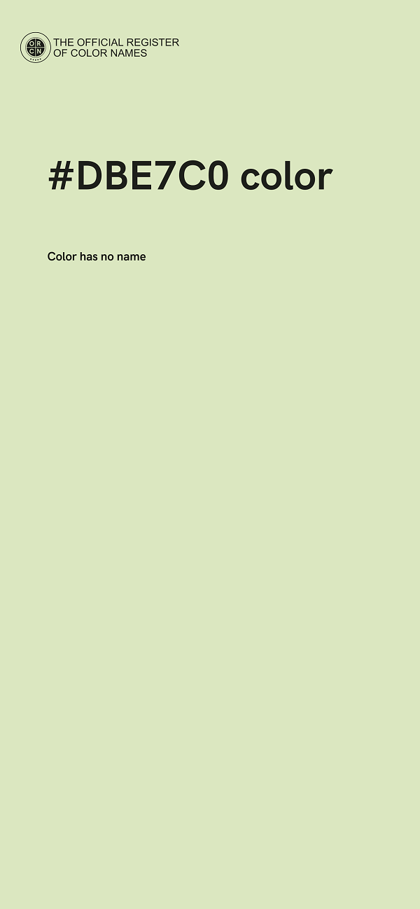 #DBE7C0 color image