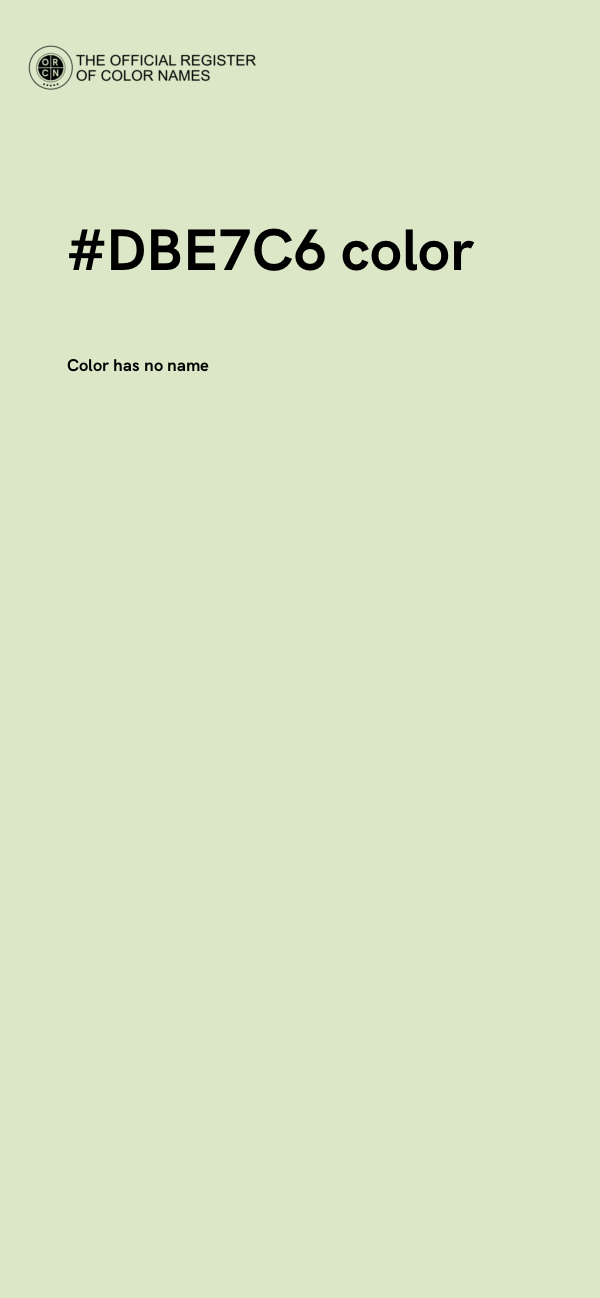 #DBE7C6 color image