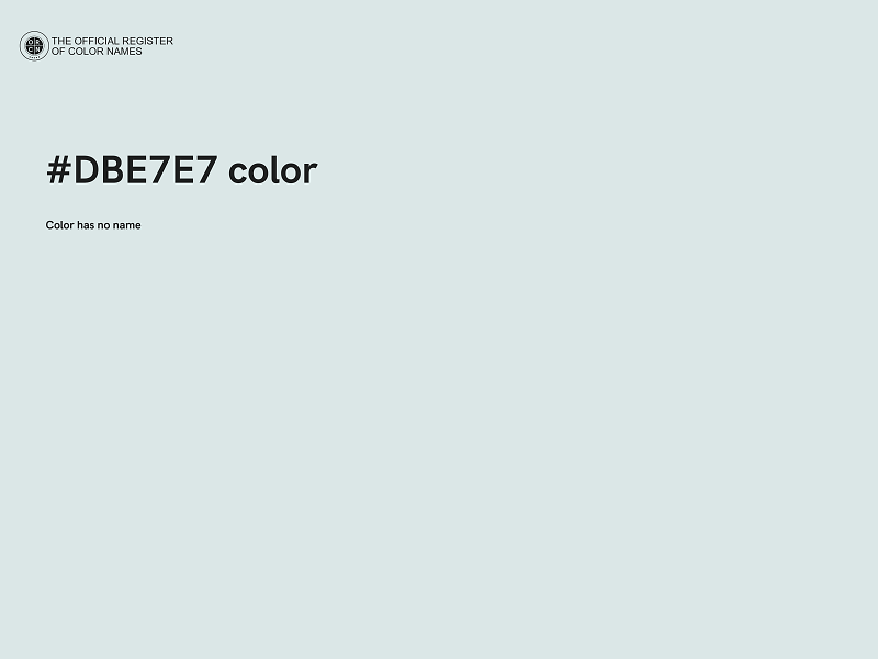 #DBE7E7 color image