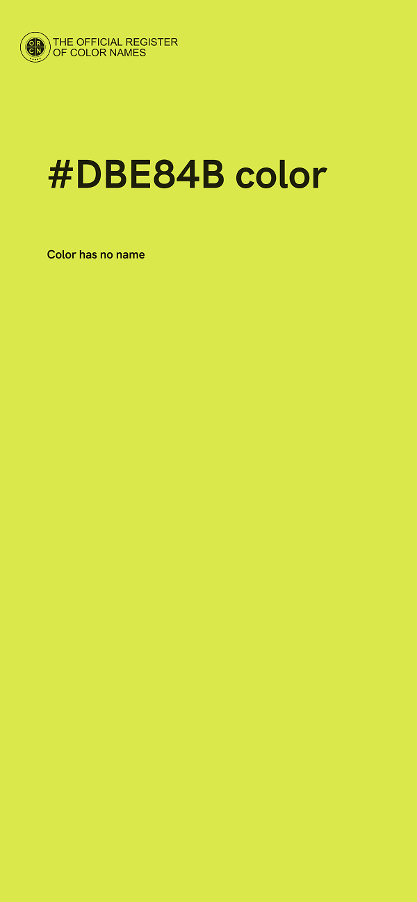 #DBE84B color image