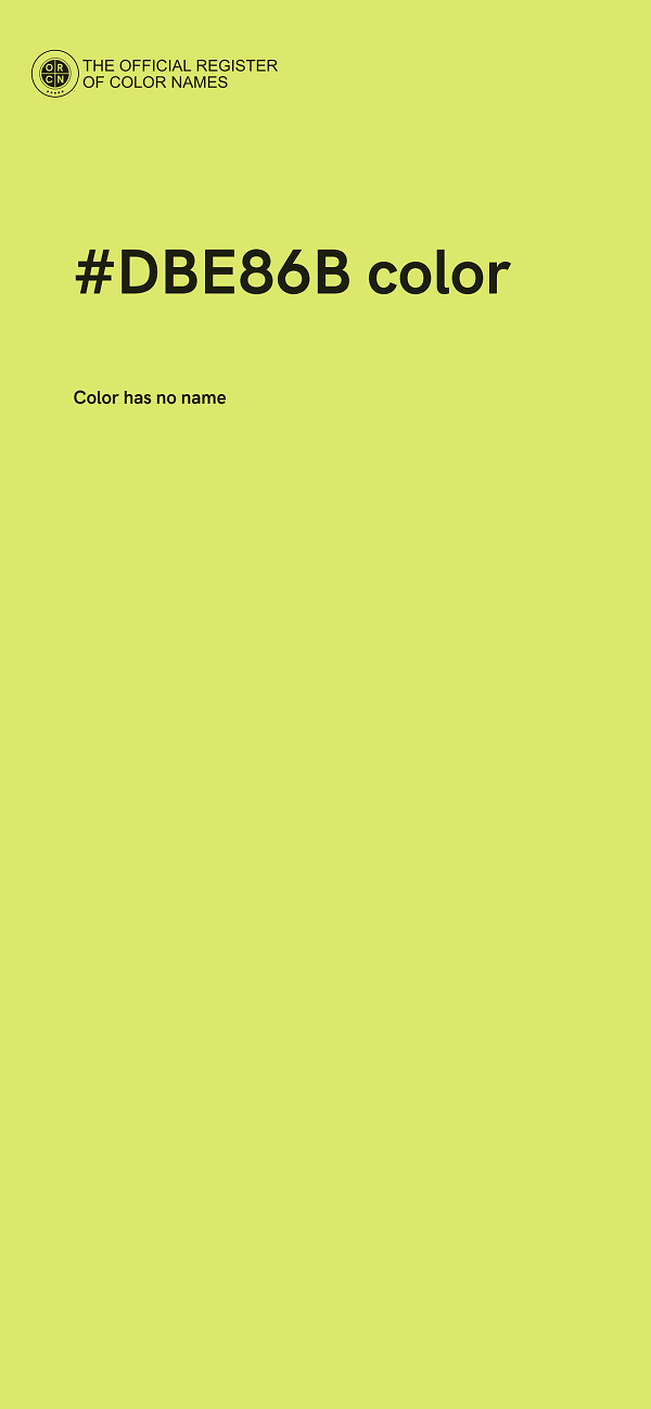 #DBE86B color image