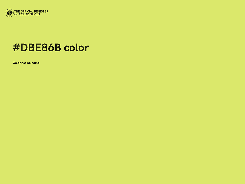 #DBE86B color image