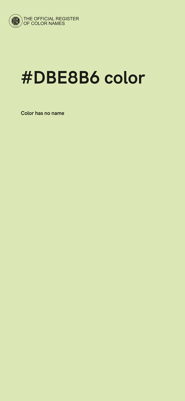 #DBE8B6 color image