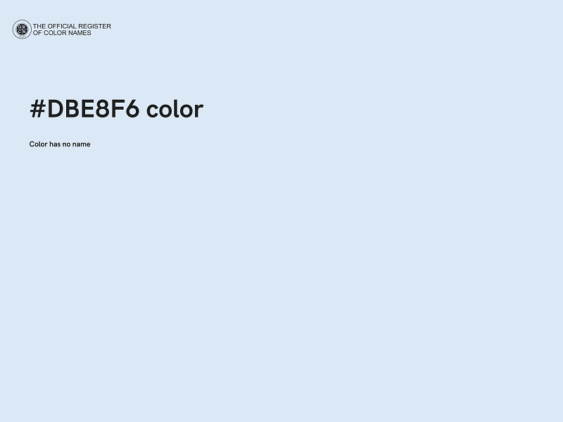 #DBE8F6 color image