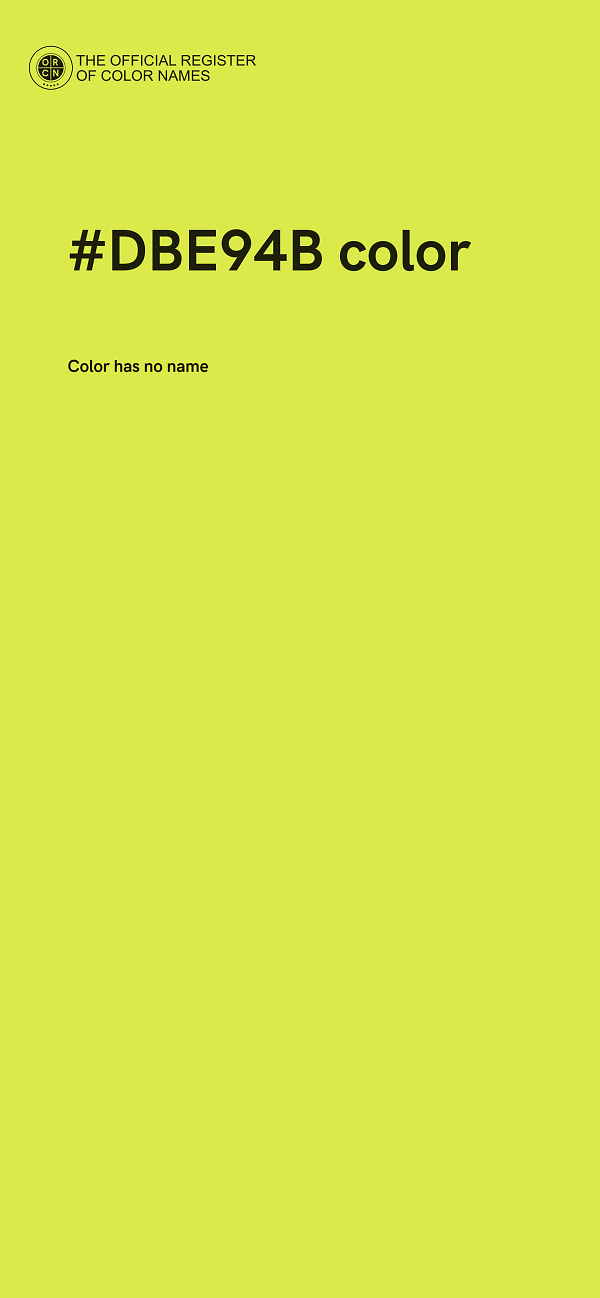 #DBE94B color image