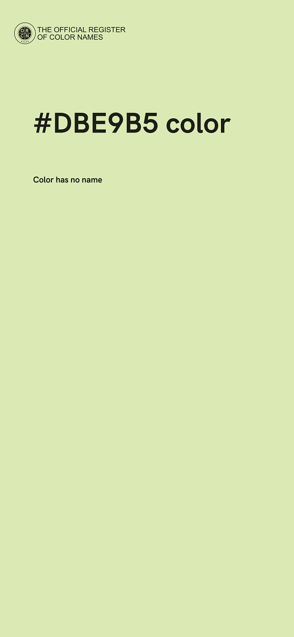 #DBE9B5 color image