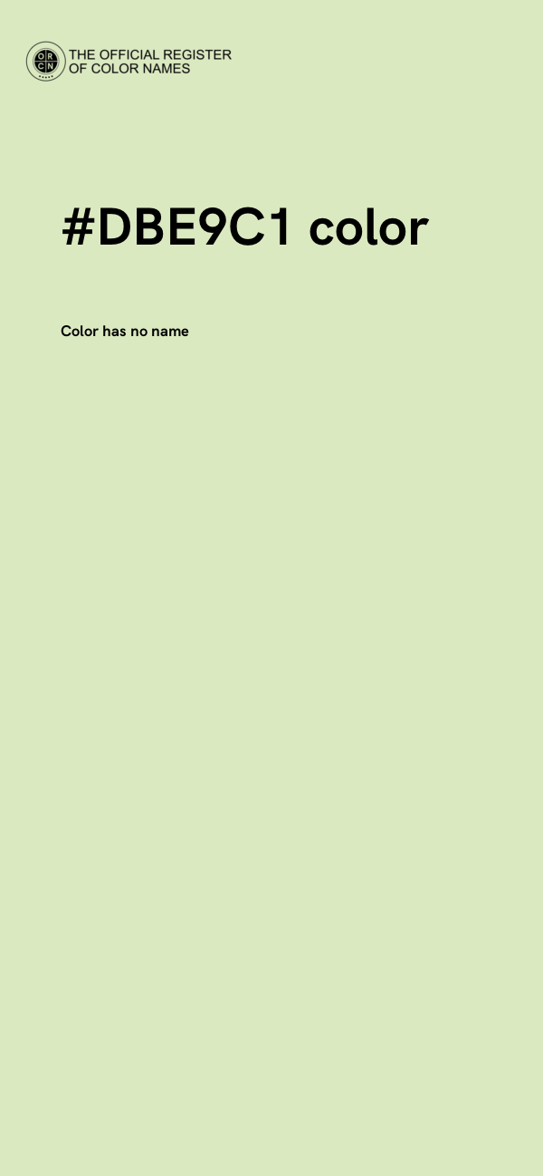 #DBE9C1 color image