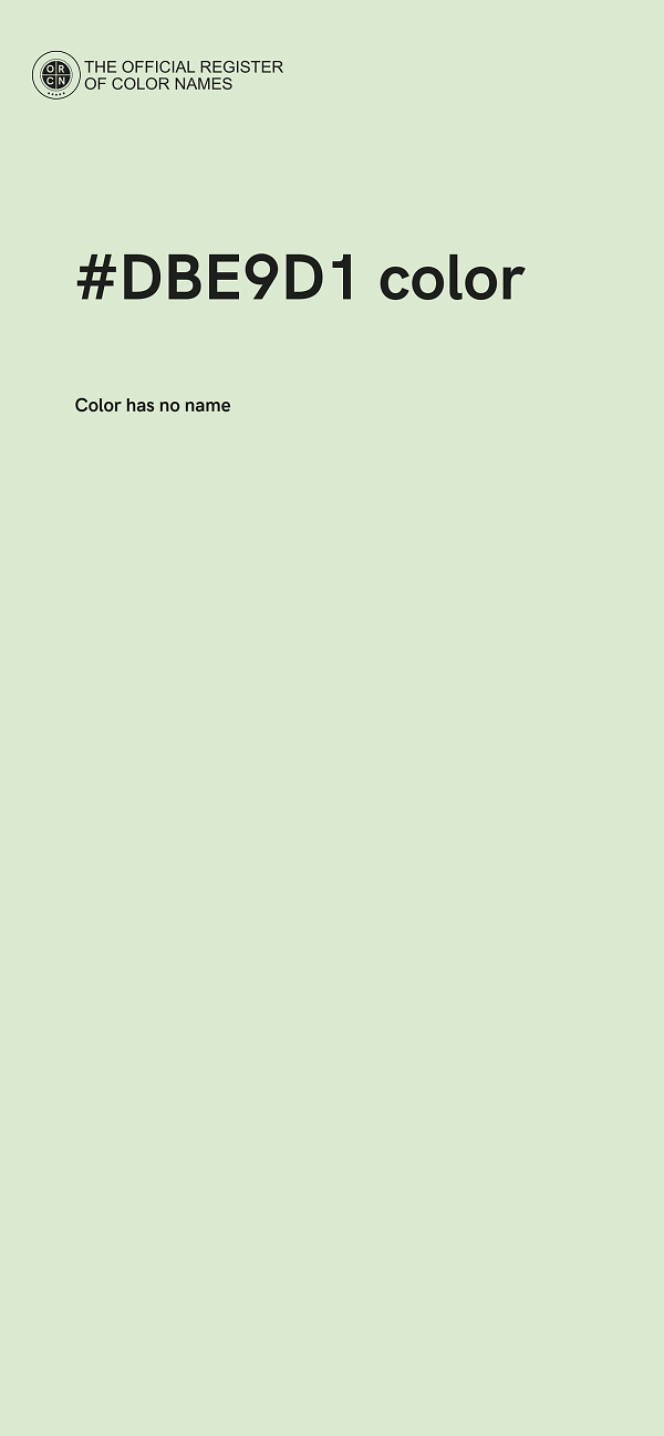 #DBE9D1 color image