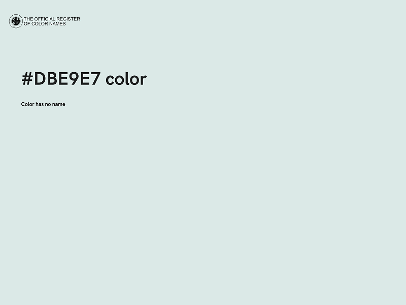 #DBE9E7 color image