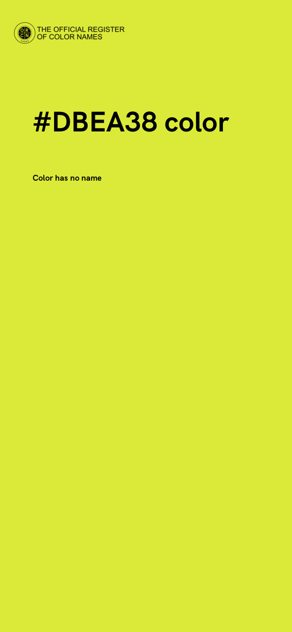 #DBEA38 color image