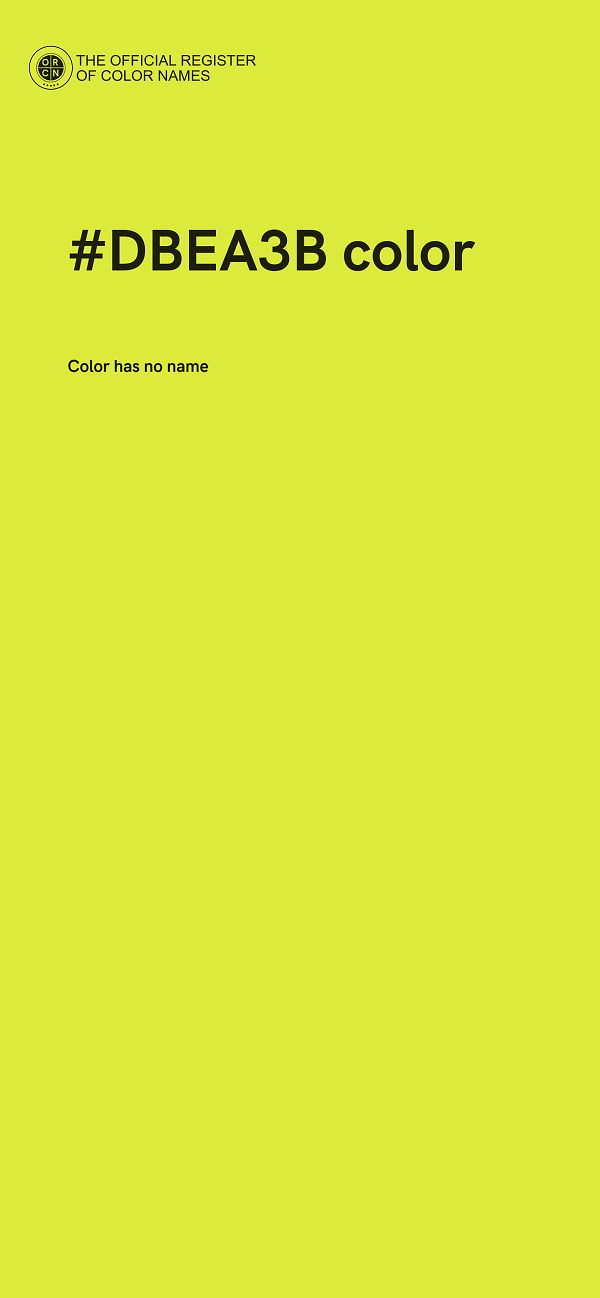 #DBEA3B color image
