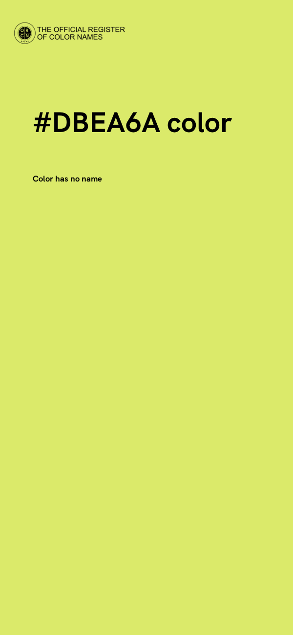 #DBEA6A color image