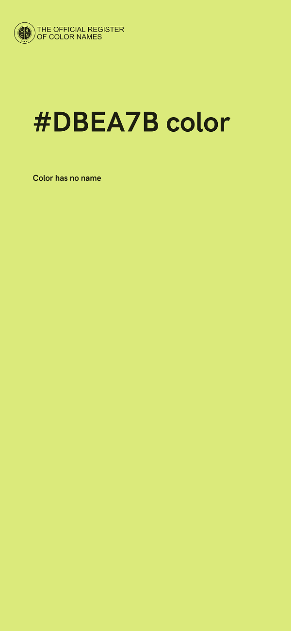 #DBEA7B color image