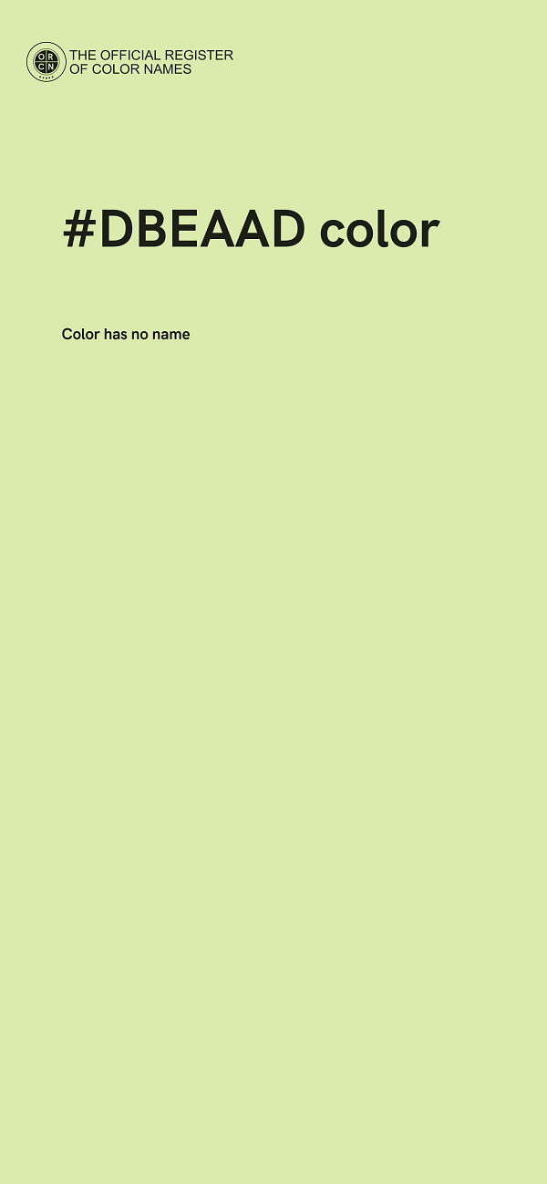 #DBEAAD color image